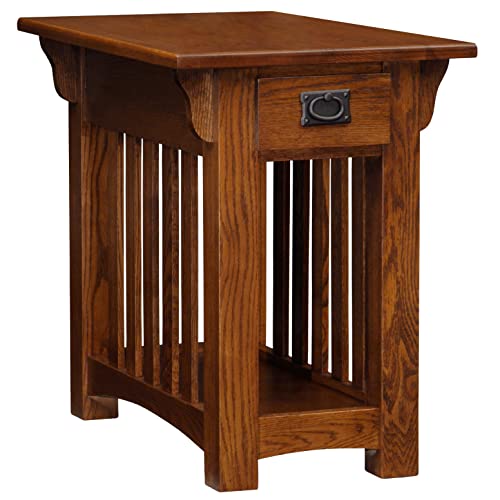 Leick Home Mission 17 inch solid oak end table