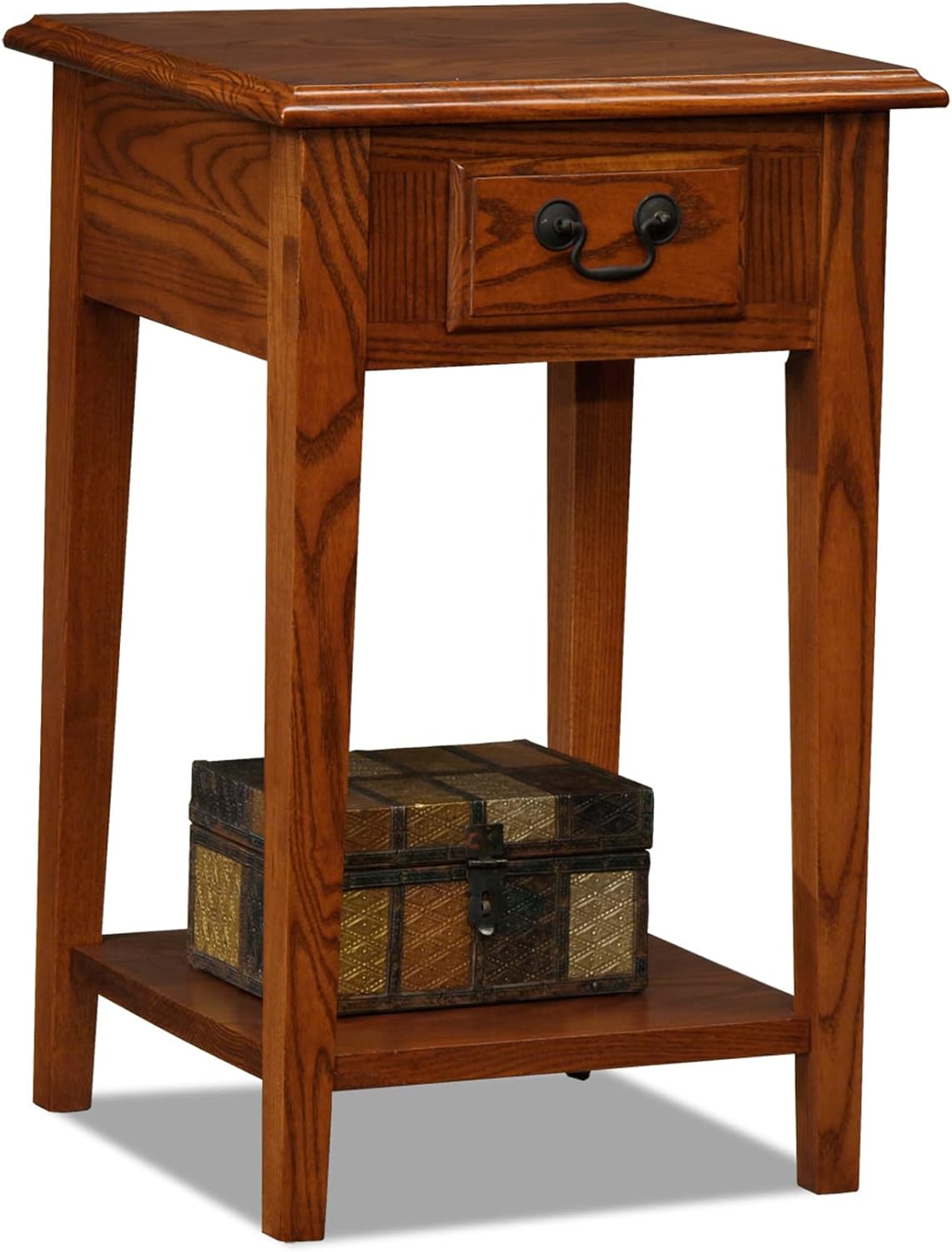 Leick Home Haven Ridge square solid oak end table