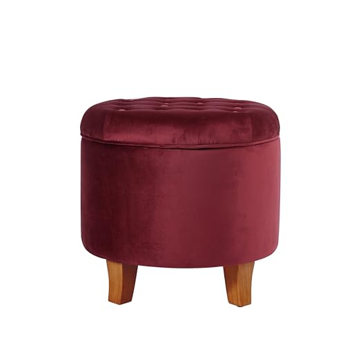 Homepop Velvet Tufted Ottoman