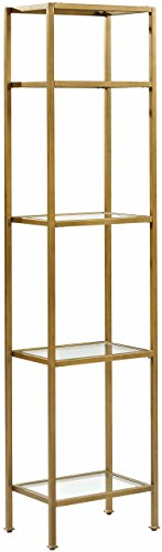Crosley Furniture Aimee Bookshelf with Glass Shelves