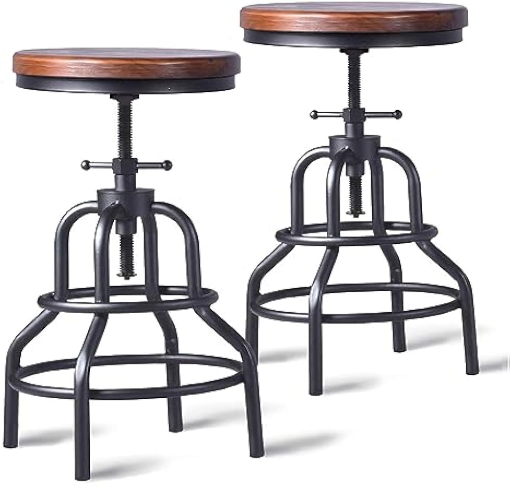 LOKKHAN Vintage Industrial Bar Stool