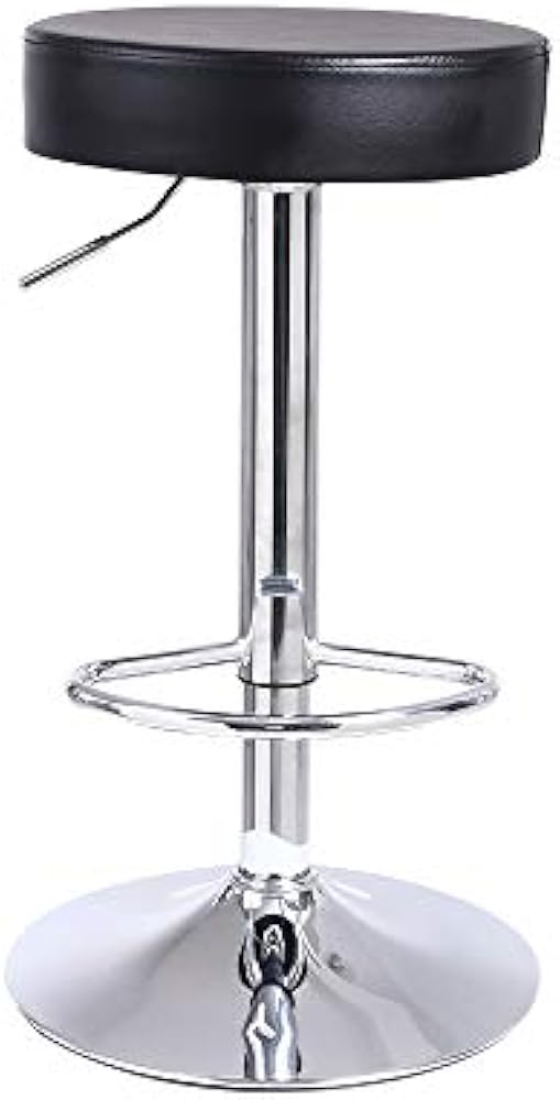 KKTONER Round PU Leather Swivel Bar Stool