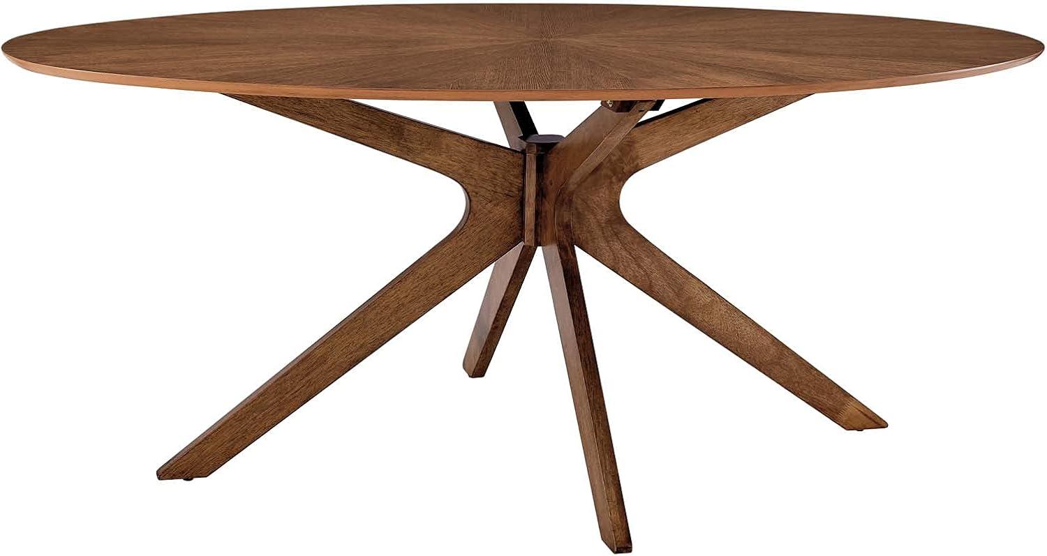 Modway Crossroads 71" Oval Wood Dining Table