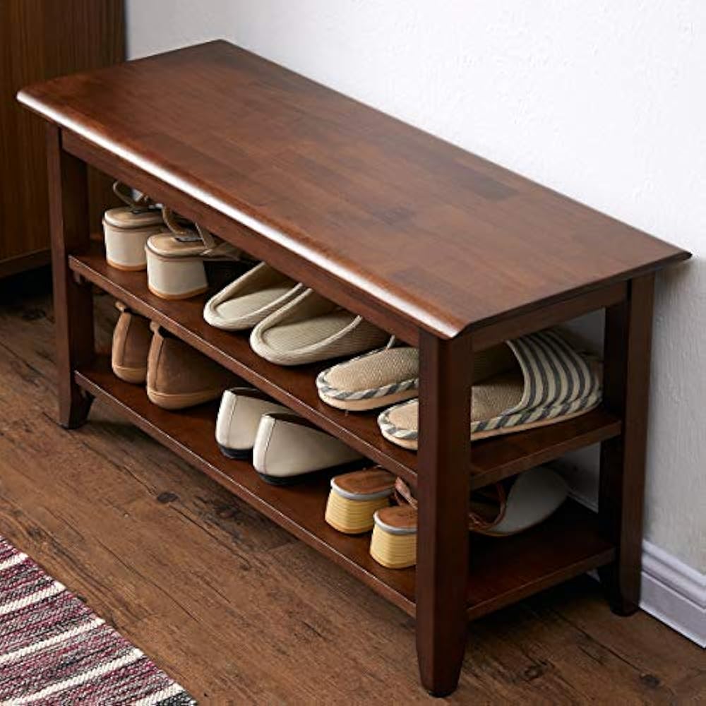XKZG Solid Wood Shoe Storage Bench