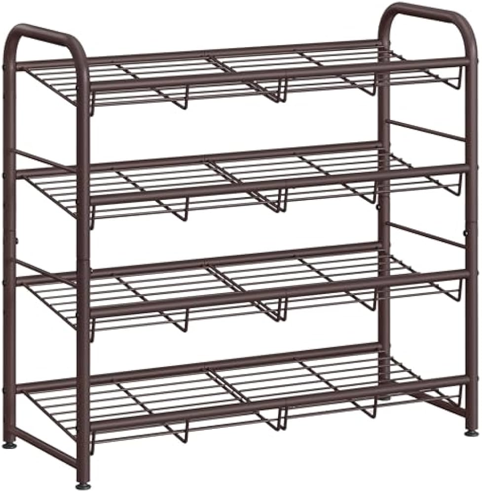 SONGMICS 4-Tier Metal Shoe Rack