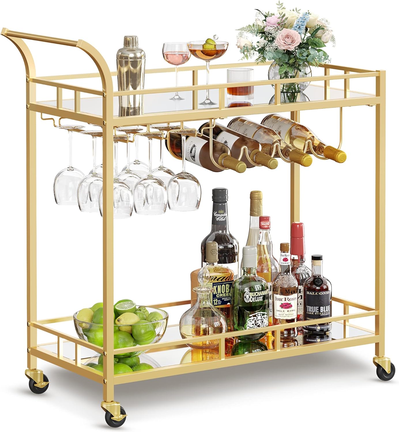 VASAGLE Gold Mirrored