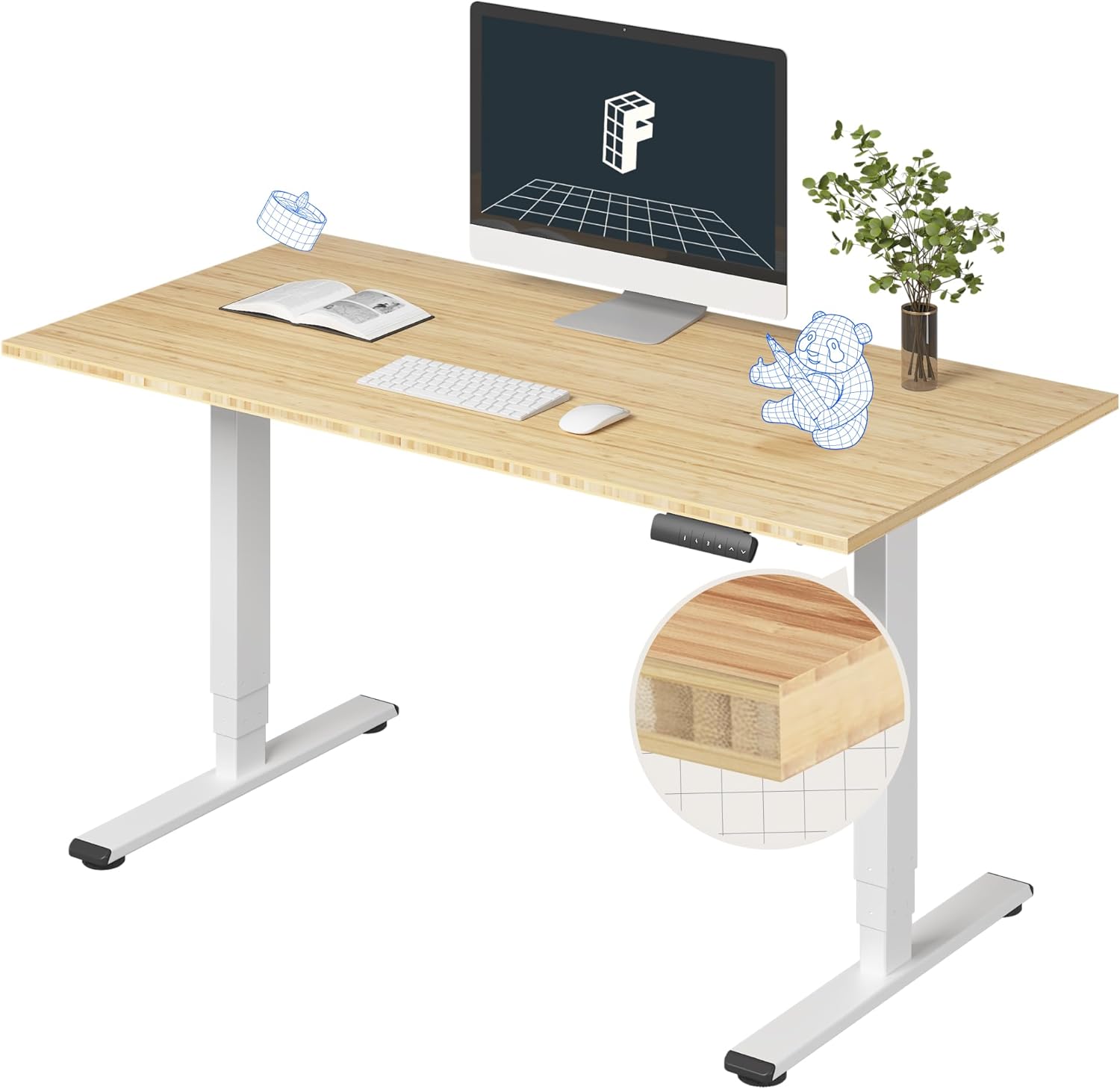 FlexiSpot E6 Bamboo Standing Desk