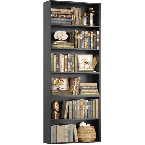 FOTOSOK 6-Tier Bookcase