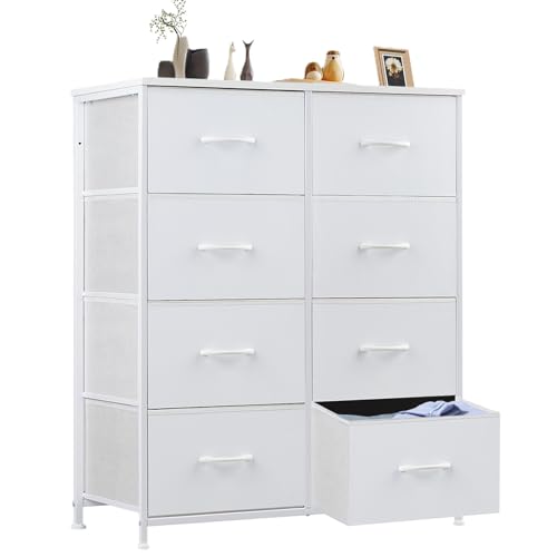 FOTOSOK 6-Drawer Wooden White Dresser