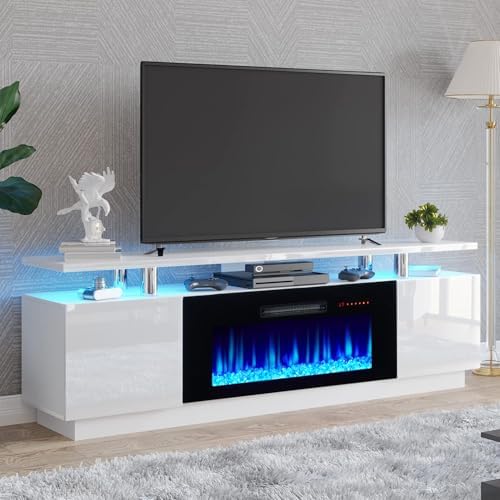 AMERLIFE 70" Modern Fireplace TV Stand