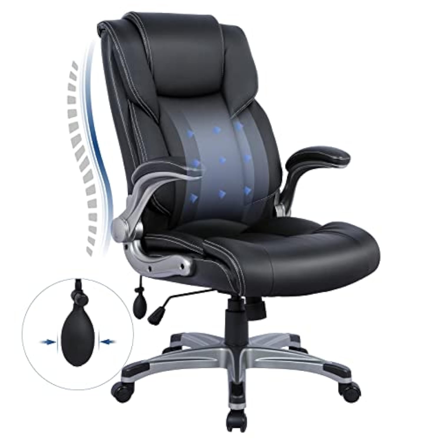 COLAMY High Back Executive PU Leather Chair