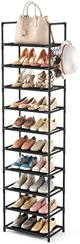 LANTEFUL 10-Tier Tall Shoe Rack