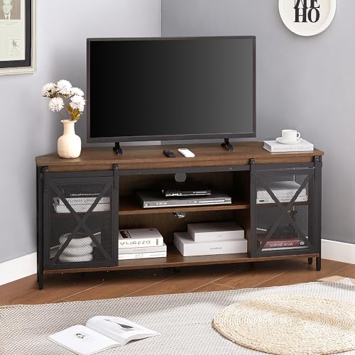 HOMISSUE Rustic Corner TV Stand