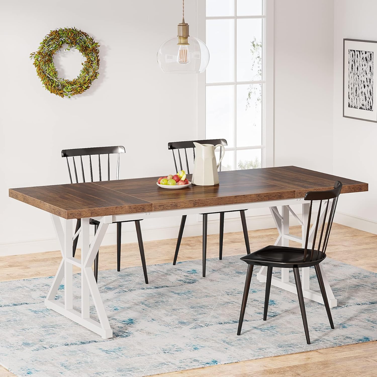 Tribesigns 70.8-inch Farmhouse Dining Table