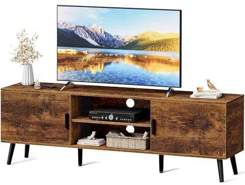 SUPERJARE Rustic TV Stand