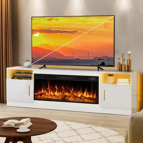 LEMBERI 70" Fireplace TV Stand