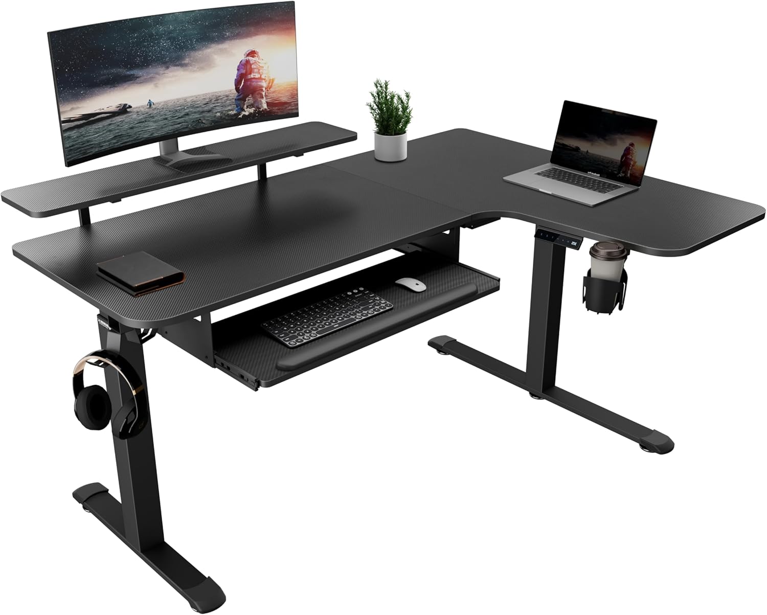 EUREKA L-Shaped Gaming Desk
