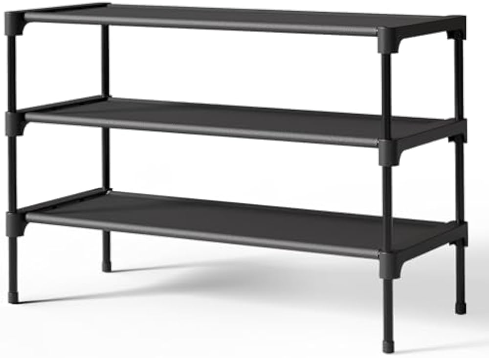 Kitsure Non-Woven 3-Tier Shoe Rack