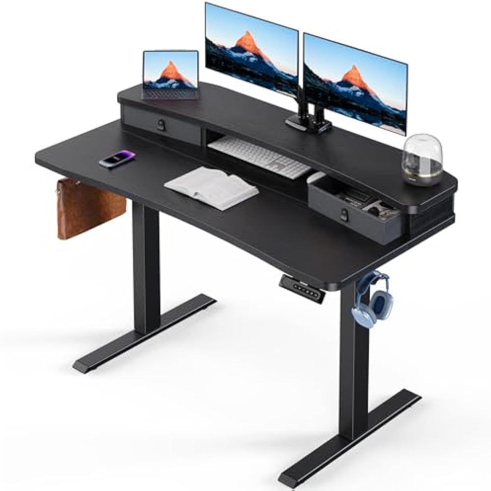 HUANUO 48-inch Standing Desk with Drawers