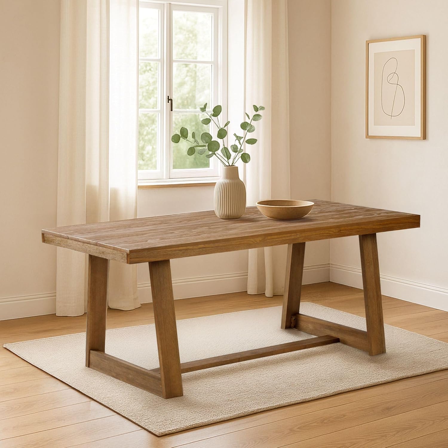 Plank+Beam 72-inch Solid Wood Farmhouse Dining Table