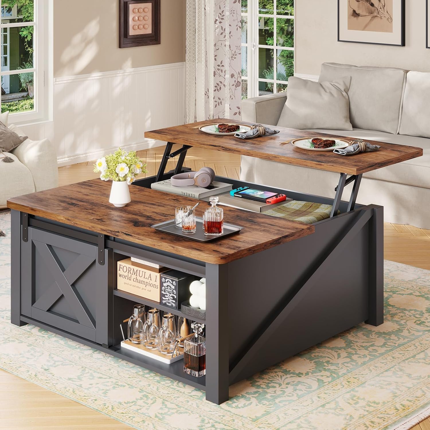 SEDETA Square Marble Coffee Table