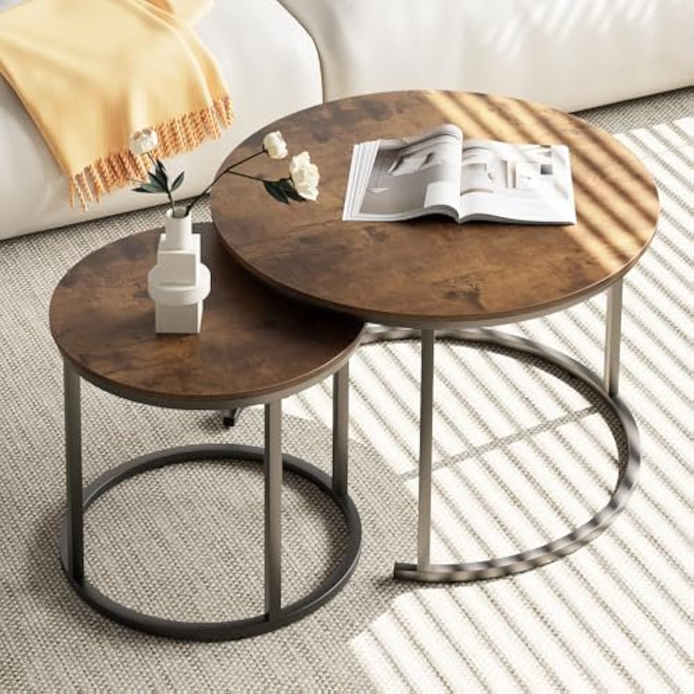 aboxoo Round Nesting Table