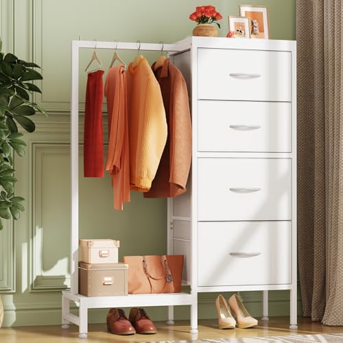 HIGDBFE Tall Dresser with Hanging Rack