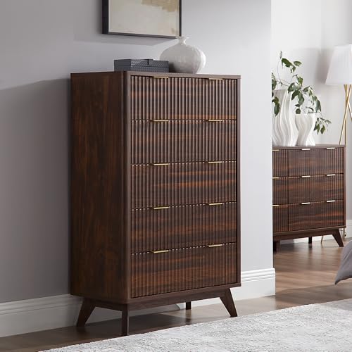 T4TREAM Fluted 5-Drawer Dresser