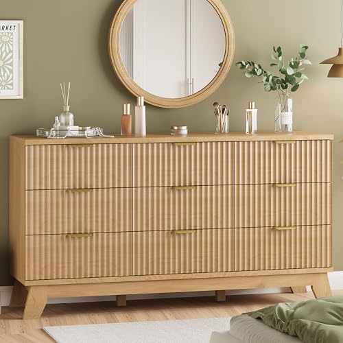 Xixini Fluted 9-Drawer Dresser