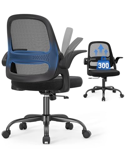 amseatec Ergonomic Mesh Office Chair with Flip-Up Arms