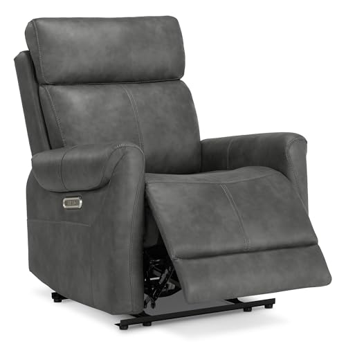 CHITA Genuine Leather Swivel Glider Rocker Recliner