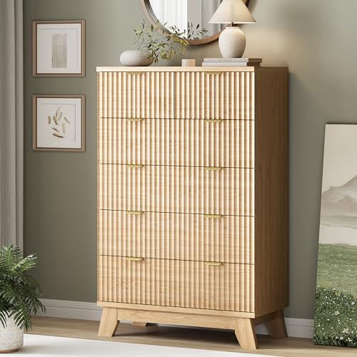 Xixini Fluted 6-Drawer Dresser