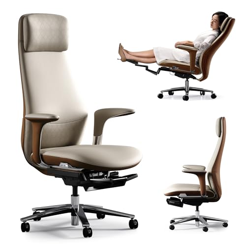 TOMU Top Grain Genuine Leather Chair