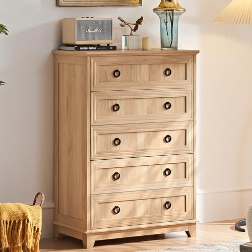 Joaxswe Farmhouse 5-Drawer Dresser