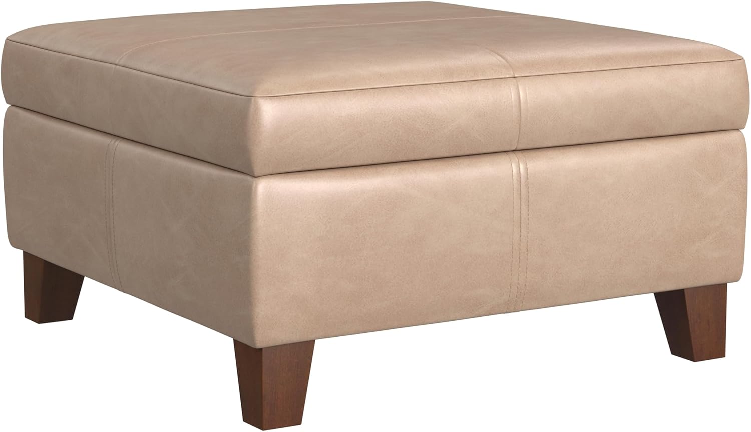 HomePop Wood Legs Ottoman