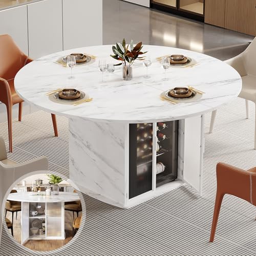 IBF 47" Round Dining Table with Storage