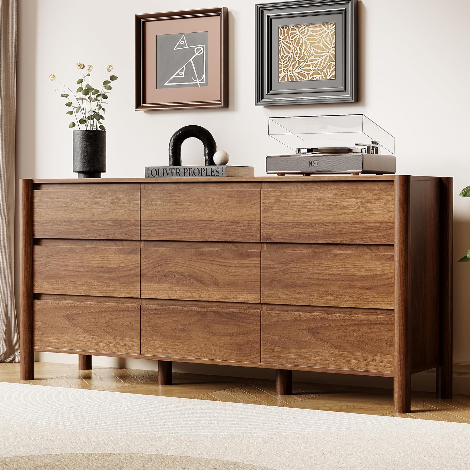 HOUROM 63" Mid-Century Dresser