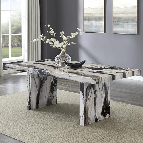 Roundhill Furniture Cavira 47" Double Pedestal