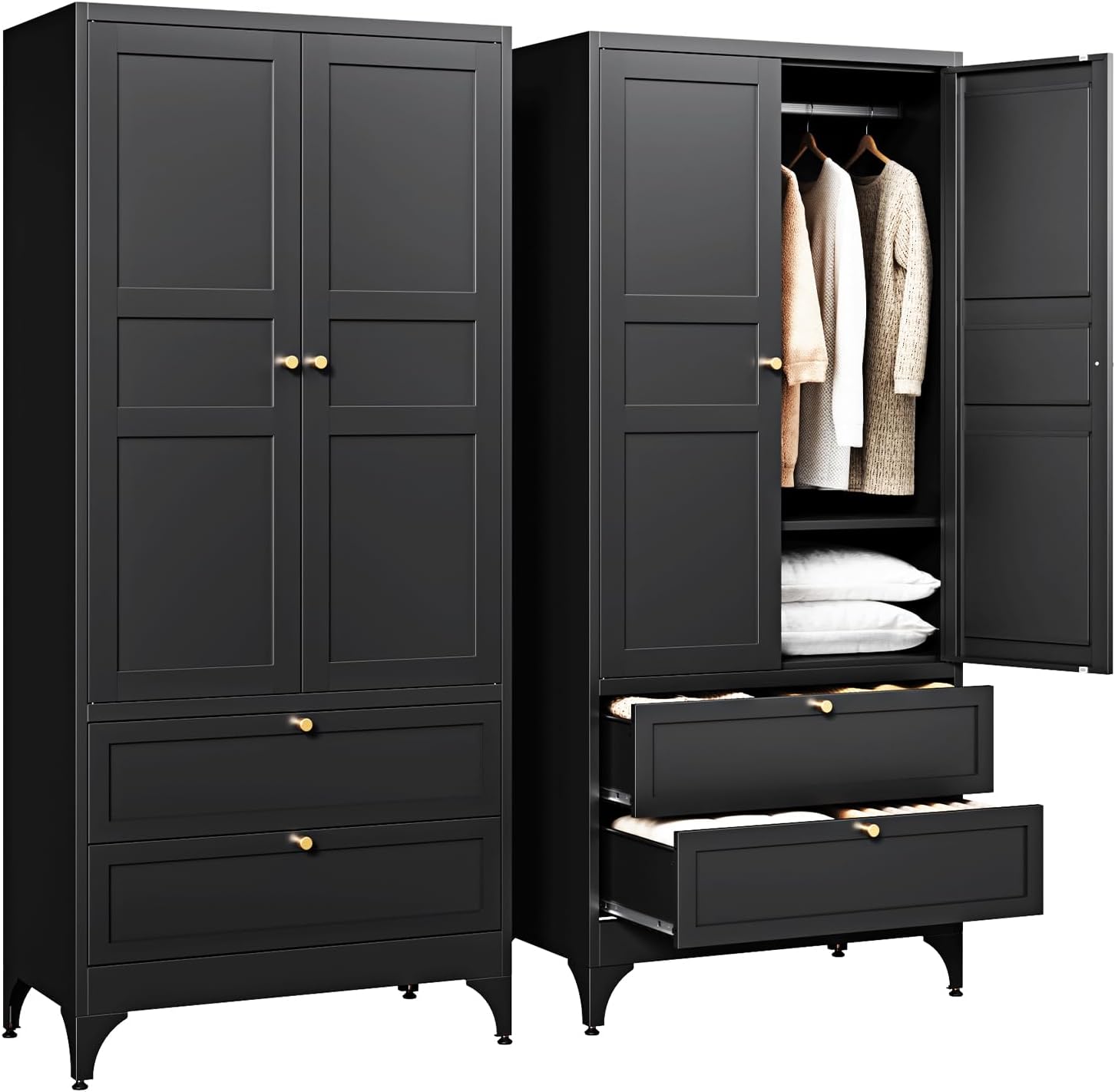 Letaya Metal Armoire Wardrobe
