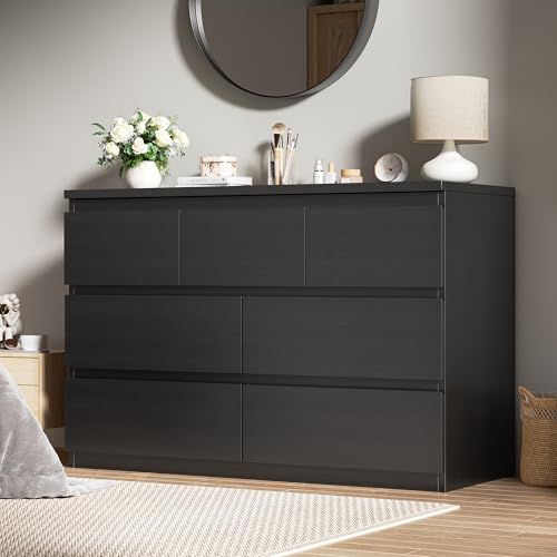 Jocoevol Modern Black 6-Drawer Dresser
