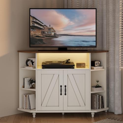 4 EVER WINNER Farmhouse Corner TV Stand