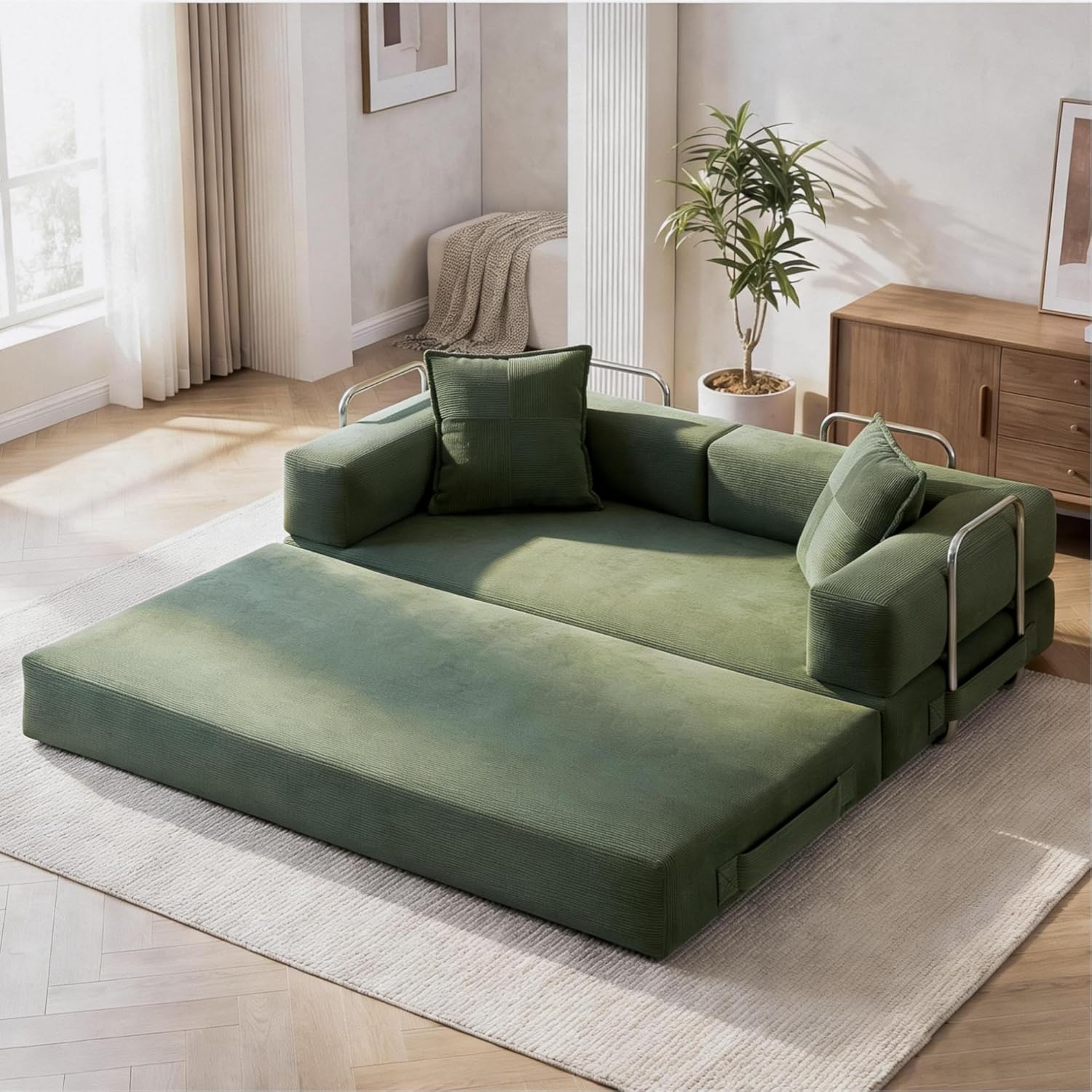 GRUSIGN 78 Inch Boneless 5-in-1 Futon
